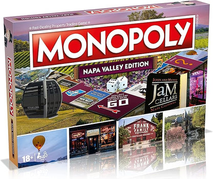 Monopoly Board Game Napa Valley Edition: 2-6 Players Family Board Games for Kids and Adults Board Games for Kids 8 and up for Kids and Adults Ideal for Game Night