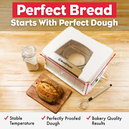 Brod & Taylor Folding Proofer & Slow Cooker (Proofer w/Accessory Shelf), White
