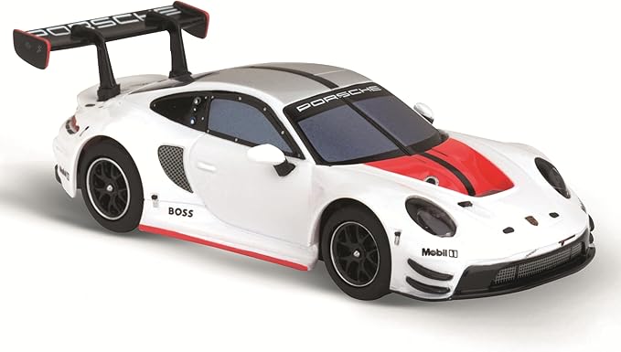 Carrera Hybrid Racing Car Porsche 911 GT3 R White Lightning 1:50 Scale Front and Rear Lights USB-C Rechargeable RC Additional Vehicle