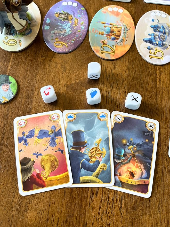 Blam! Celestia | Push-Your-Luck Adventure &amp Strategy Board Game | Fly The Airship Brave Perils &amp Collect Treasures | Award Winning Family Games for Kids and Adults | 1-6 Players | Ages 8+ | 3