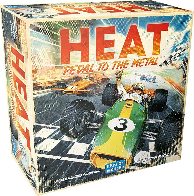 Asmodee HEAT: Pedal to the Metal Board Game - Intense Car Racing and Strategy Game Fun Family Game for Kids and Adults Ages 10+ 1-4 Players 60 Minute Playtime