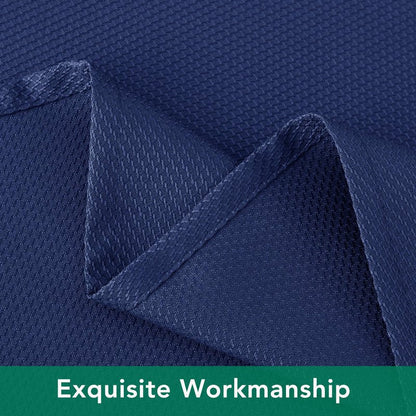 Biscaynebay Textured Fabric Round Tablecloths 90", Navy Water Resistant Washable Table Cloths Circle Folding Table Covers Linen for Dining, Kitchen, Wedding & Parties etc