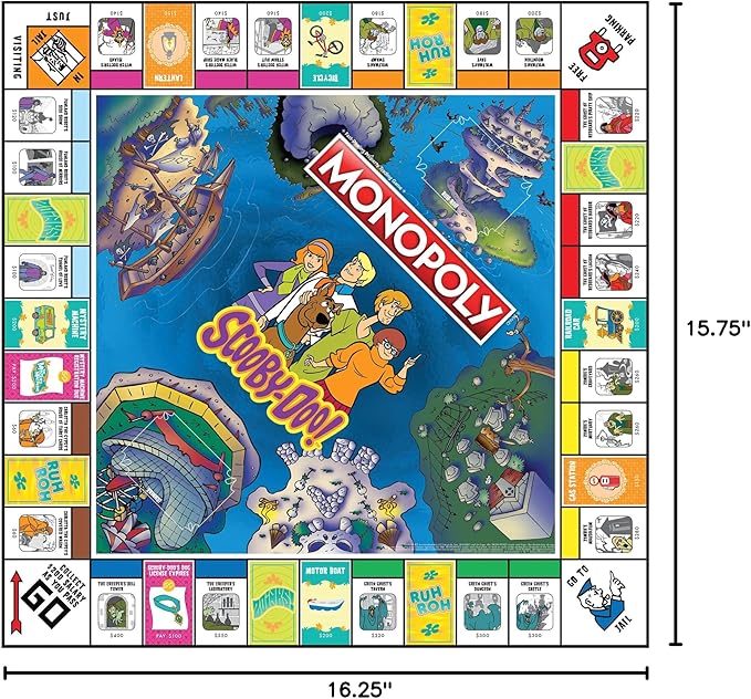 USAOPOLY Monopoly Scooby-Doo! Board Game | Official Merchandise Based on the Popular Cartoon | Classic Monopoly Game Featuring Characters
