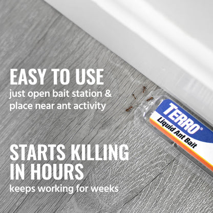 TERRO Ant Killer Bait Stations T300B - Liquid Bait to Eliminate Ants - 12 Count Stations for Effective Indoor Ant Control