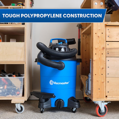 Vacmaster Blue Edition 8-Gallon* 4 Peak HP Wet/Dry Vacuum– VOC809PF