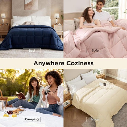 Bedsure Comforter Duvet Insert - Oversized King Size, All-Season Down Alternative Bedding, Sage Green, 116x98 Inches