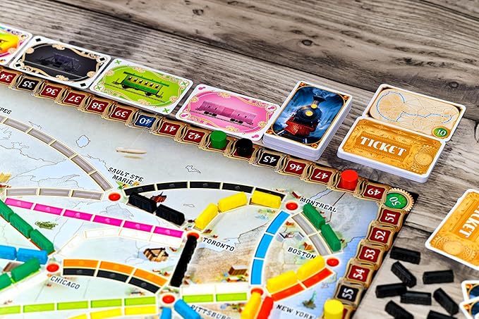 Asmodee Ticket to Ride Board Game (2025 Refresh) - A Cross-Country Train Adventure for Friends and Family Strategy Game for Kids &amp Adults Ages 8+ 2-5 Players 30-60 Minute Playtime