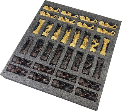 32 Piece Themed Set of Chess Men Pieces - NO Board (Greek)