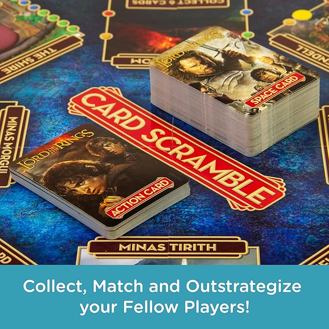 Aquarius Lord of The Rings Card Scramble Board Game - Fun Family Party Game for Kids Teens &amp Adults - Entertaining Game Night Gift - Officially Licensed Merchandise