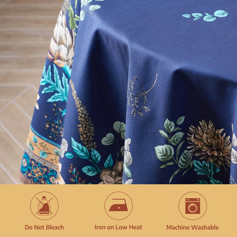 Maison d' Hermine Premium Table Cloth Square Table 100% Combed Cotton 70 x 70 Inches Tablecloth Reusable Decorative for Dining Room, Farmhouse, Home, Party, Festive & Wedding - Artichoke