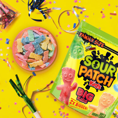SOUR PATCH KIDS Big Kids Soft & Chewy Candy, Family Size, Bulk Candy, 1.7 lb