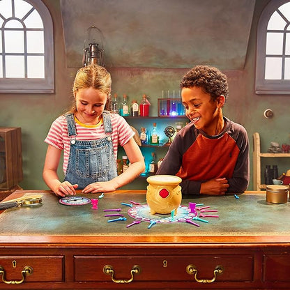 Moose Toys Magic Mixies Potion Game Place The Magic Ingredients Into The Cauldron and Make The Mixie Pop Up to Win