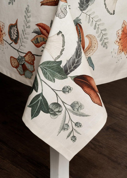 Maison d' Hermine Table Cloth Rectangle Table 100% Cotton 70 x 90 Inches Fall Tablecloth Reusable Everyday Use for Thanksgiving Christmas Decorations Dining Farmhouse Party (Dalida)