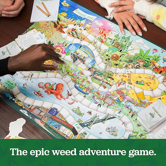 Ganjaland The Epic Weed Game for Social Gatherings Weed Board Games for Adults