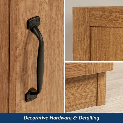 Sauder Miscellaneous Storage Cabinet/ Pantry cabinets, Highland Oak finish