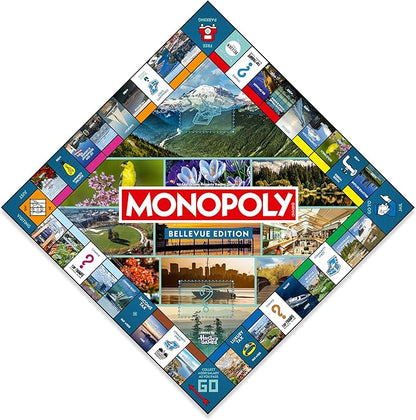 Monopoly Board Game – Bellevue WA Edition: 2-6 Players Family Board Games for Kids and Adults Board Games for Kids 8 and Up Great for Game Night