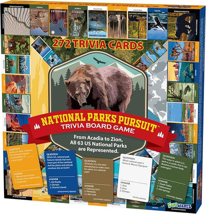National Parks Pursuit - Fun Family Trivia Board Game for Kids and Adults