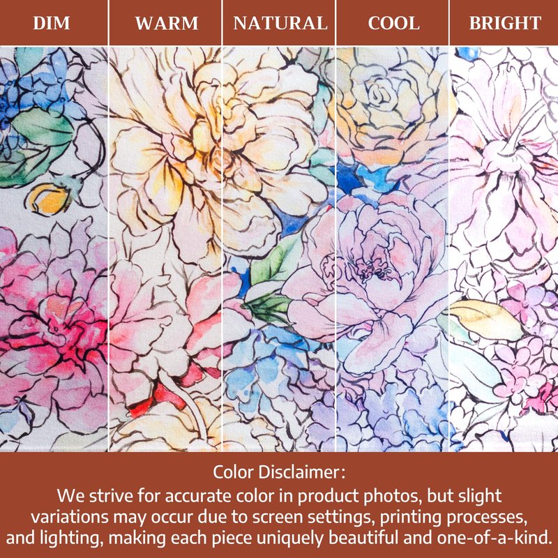 Maison d' Hermine Table Cloth Square Table 100% Cotton 54 x 54 Inches Tablecloth Reusable Decorative for Dining Kitchen Room Farmhouse Home Gifts for Mothers Day Spring Summer - Floral Love