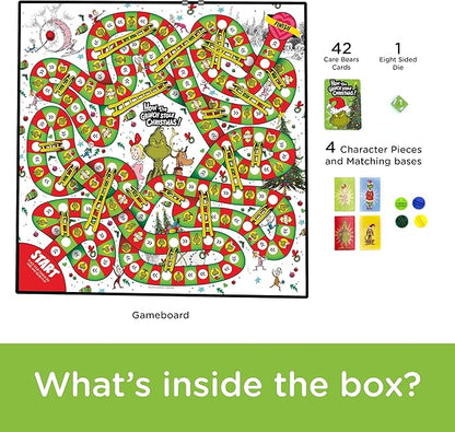 Aquarius Grinchmas Journey Board Game - Fun for Kids &amp Adults - Officially Licensed Dr Seuss Merchandise &amp Collectibles