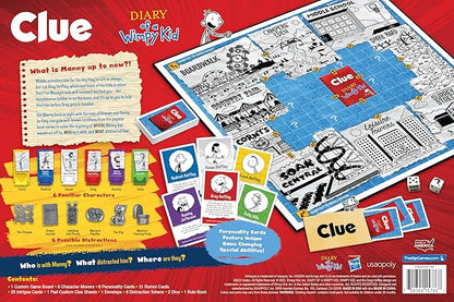 USAOPOLY CLUE: Diary of a Wimpy Kid | Solve The Mystery in This Officially-Licensed Collectible Clue Game Featuring Characters &amp Locations from The Popular Book Series Diary of a Wimpy Kid