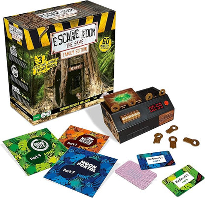 Identity Games [www.identity games.com] Escape Room The Game Family Edition - with 3 Exciting Jungle Escape Rooms | Solve The Mystery Board Game for Family Kids &amp Teens (English Version)