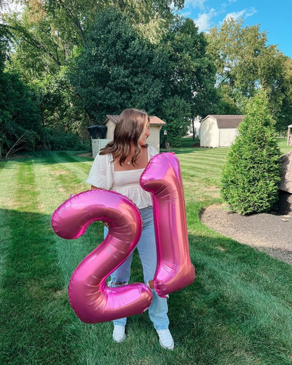 Pink 3 Balloon, Number Balloons 40 Inch, 3rd Birthday Decorations for Kids Girls Women Party Supplies for Party Decorations, Number 3 Balloon