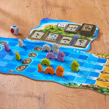HABA Water Dragons: Kids Board Game and Fast-Paced Dice Game with Wooden Components for Ages 5 and up Made in Germany