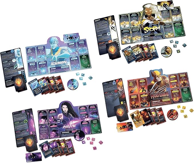 Marvel X-Men Dice Throne Box 1 4 Hero Box Featuring Wolverine Iceman Psylocke &amp Storm Competitive Dice Board Game Stand-Alone &amp Cross Compatible with All Dice Throne Heroes Officially Li