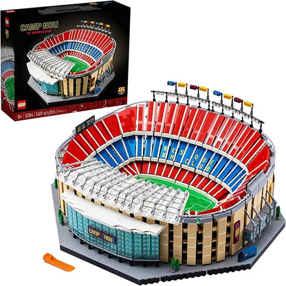 LEGO Icons Camp NOU – FC Barcelona Soccer Stadium 10284 Model Building Kit Large Construction Set for Adults Gift Idea