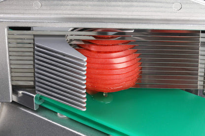 New Star Foodservice Commercial Tomato Slicer, 3/16-Inch, Aluminum Body with Stainless Steel Blades