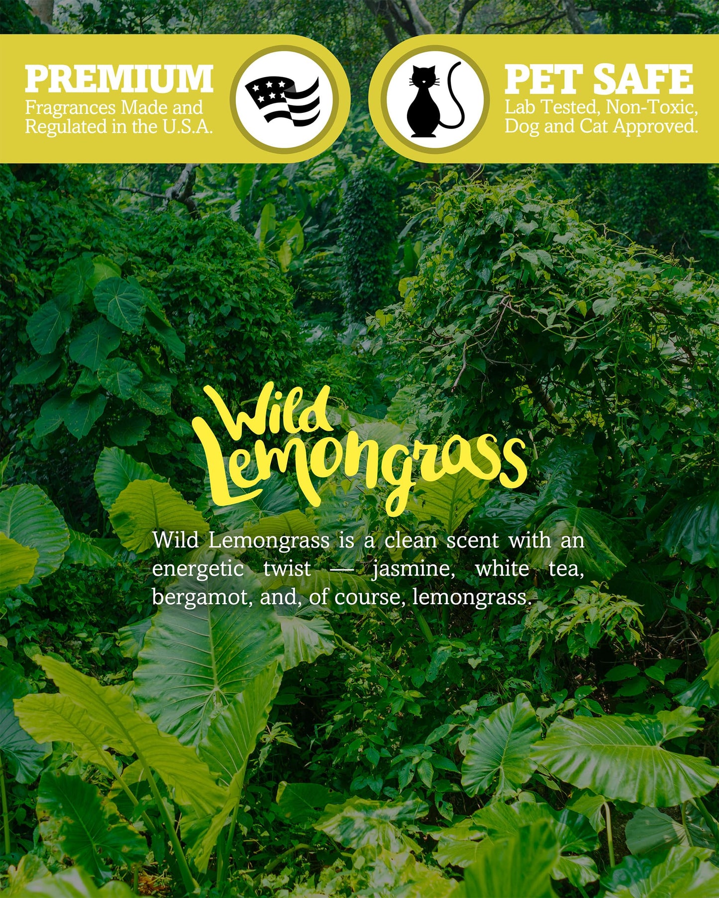 Shortie's Candle Company Wild Lemongrass Premium Wax Melts 4 Pack - 12 Oz., Strong & Long Lasting, Non-Toxic - Made with Essential & Natural Oils - Formula 117