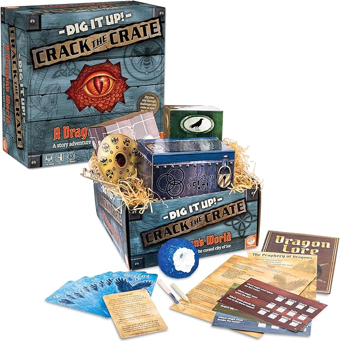 MindWare Dig It Up! Crack The Crate Board Game for 1 or More Players – Bring The Thrill of Escape Rooms Home – for Adults &amp Kids 8 &amp Up