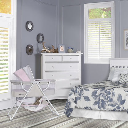 Dream On Me Karley Bassinet in Grey and Pink