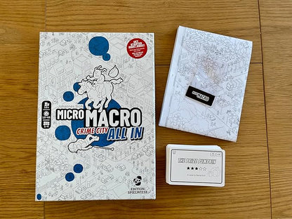 MicroMacro: Crime City - All in | Murder Mystery and Detective Game | 16 Search and Find Detective Cases | Cooperative Board Games for Teens and Adults | Ages 12+ | 1-4 Players | 15-45 min
