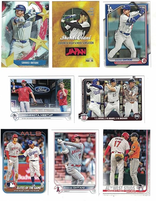 Shohei Ohtani Baseball Cards - (12) Card Lot! All Different with Topps Bowman Art Cards and more! Dodgers! / Angels!