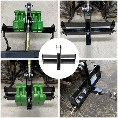 Garvee 3 Point Trailer Hitch 2" Receiver and Towing Ball Hitch with Hook Heavy Duty Cat.1 Tractor Drawbar 3Pt Quick Hitch Attachment for Kubota, Category 1 Subcompact Tractor Farm Equipment