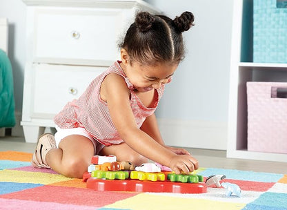 Learning Resources Barnyard Friends Build &amp Spin - Toddler Sensory Toys Montessori Building Set Preschool STEM Busy Board Cogs and Gears for Kids Fine Motor Skills Gifts for Boys and Girls