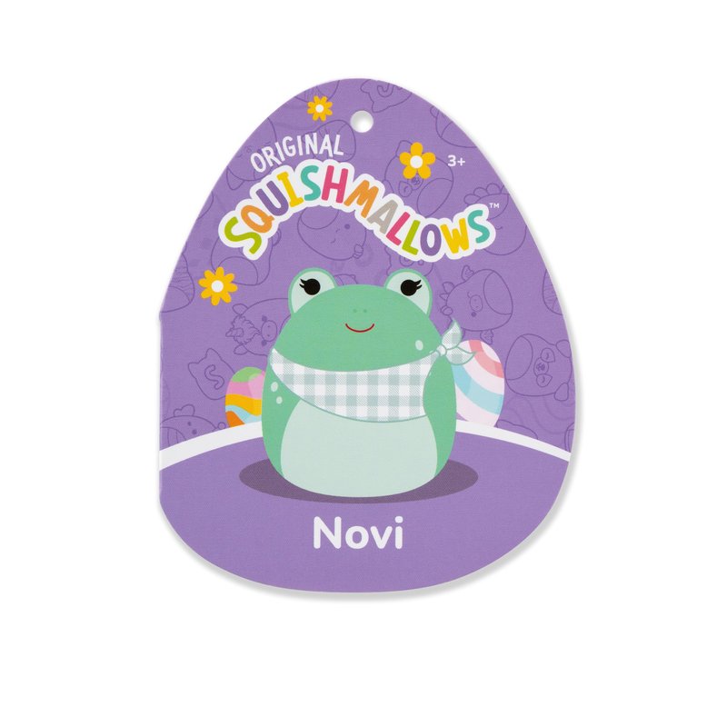 Squishmallows Original 5in Novi The Teal Frog with Gingham Bandana – Official Jazwares Plush (Little)