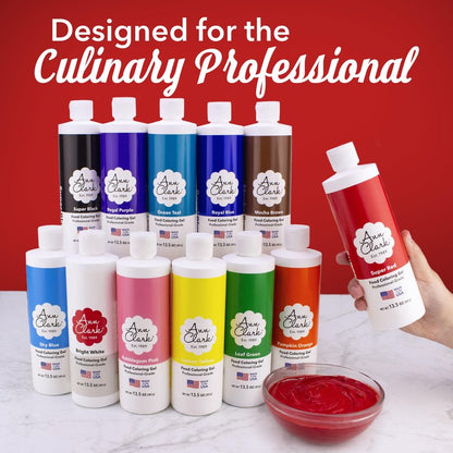 Ann Clark Super Red Food Coloring Gel Extra Large 13.5 oz Professional Grade Made in USA