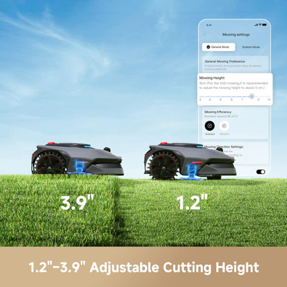 MOVA LiDAX Ultra 2000 Robot Lawn Mower with 4G for 0.5 Acre, No Wire No RTK+360° 3D LiDAR+AI Vision Auto Mapping, Zero-Edge Cutting, Cut Height 1.2"-3.9", 45% Slope, 150 Mowing Zones, Anti-Theft