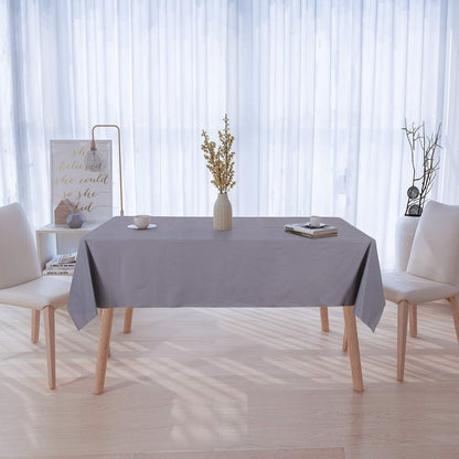 sancua 100% Waterproof Rectangle PVC Tablecloth - 54 x 108 Inch - Oil Proof Spill Proof Vinyl Table Cloth, Wipe Clean Table Cover for Dining Tables, Buffet Parties and Camping, Grey
