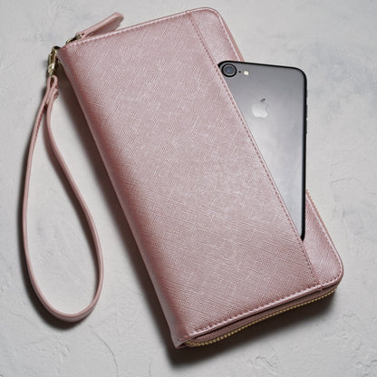 Travel Document Organizer - RFID Passport Wallet Case Family Holder Id Wristlet