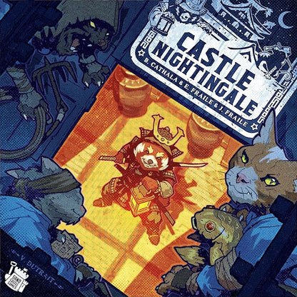 Castle Nightingale Board Game - Stealth Ninja vs. Samurai Strategy Game with Modular Boards Miniatures &amp Action Cards Competitive Asymmetric Gameplay Ages 10+ 2 Players 30 Minutes