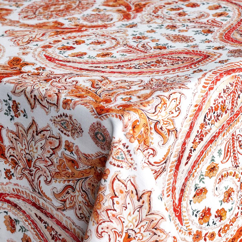 Maison d' Hermine Table Cloth Rectangle Table 100% Cotton 60 x 108 Inches Fall Tablecloth Reusable Everyday Use for Thanksgiving Christmas Decorations Dining Farmhouse Party (Orient)
