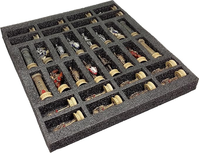 32 Piece Themed Set of Chess Men Pieces - NO Board (Armored Knights)