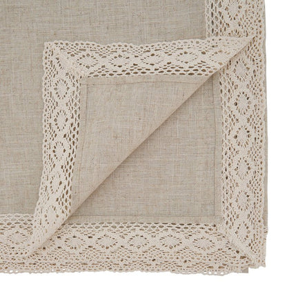 SARO LIFESTYLE 931 Tablecloth Natural 70" X 120" Oblong, Sold Per 1 PC