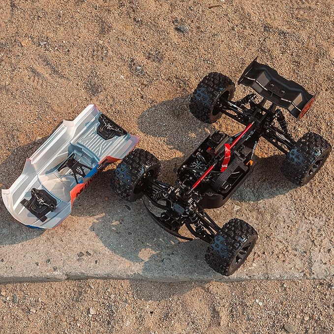 ARRMA RC Truck 1/8 KRATON 4X4 6S BLX BRUSHLESS V6 Speed Truck RTR (Lipo Battery and Charger Not Included) (Blue/Orange) ARA8608V6T1