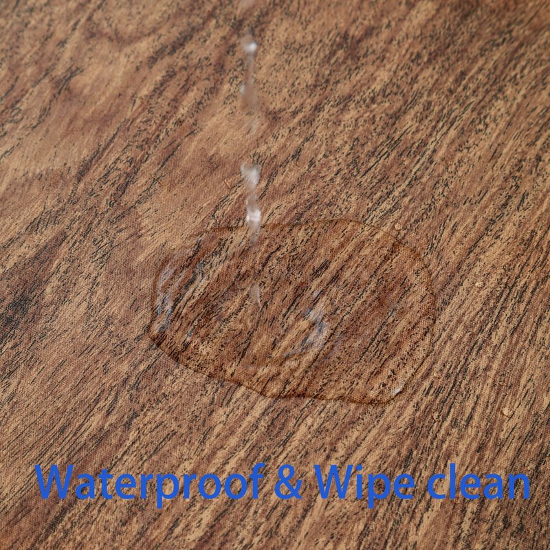 Walrus Heavy Duty Vinyl Tablecloth with Flannel Backing Waterproof Oil-Proof Plastic Table Cloth Stain-Resistant Wipeable Rectangle or Square Table Cover for Indoor and Outdoor (Wood, 60X84 Inch)