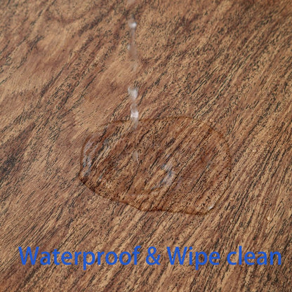 Walrus Heavy Duty Vinyl Tablecloth with Flannel Backing Waterproof Oil-Proof Plastic Table Cloth Stain-Resistant Wipeable Rectangle or Square Table Cover for Indoor and Outdoor (Wood, 60X84 Inch)
