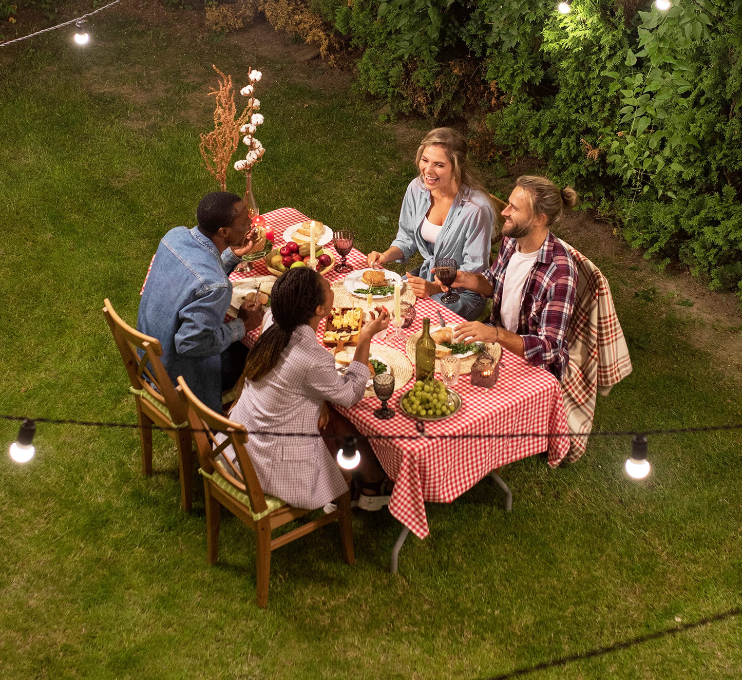 COTTON CRAFT Countryside Classic Gingham Buffalo Check Plaid Tablecloth- Premium Cotton- Halloween Harvest Autumn Fall Thanksgiving Holiday Christmas Xmas Dining Celebration Festive Party - 60x120 Red